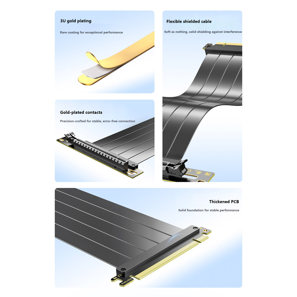 PCIe 3.0 / 4.0 X16 GPU Uzatma  - Pcie 4.0 X16 Riser Cable 90 Degree incelemesi ve fiyatı