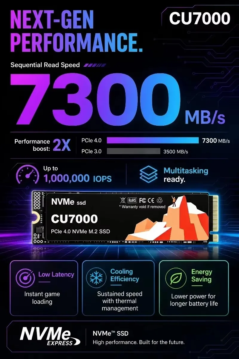 CU7000 SSD M.2 NVMe Dahili Kat - M.2 Nvme 4Tb Pcie 4.0 Ssd incelemesi ve fiyatı