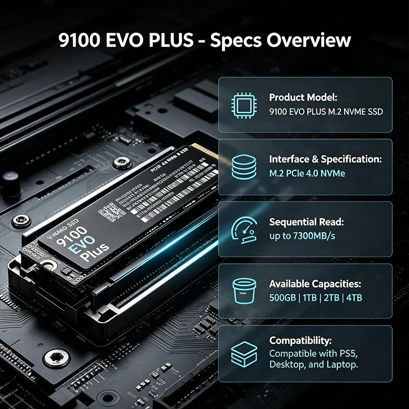 9100 EVO PLUS M.2 NVMe SSD: Oy - M.2 Nvme 4Tb Pcie 4.0 Ssd incelemesi ve fiyatı