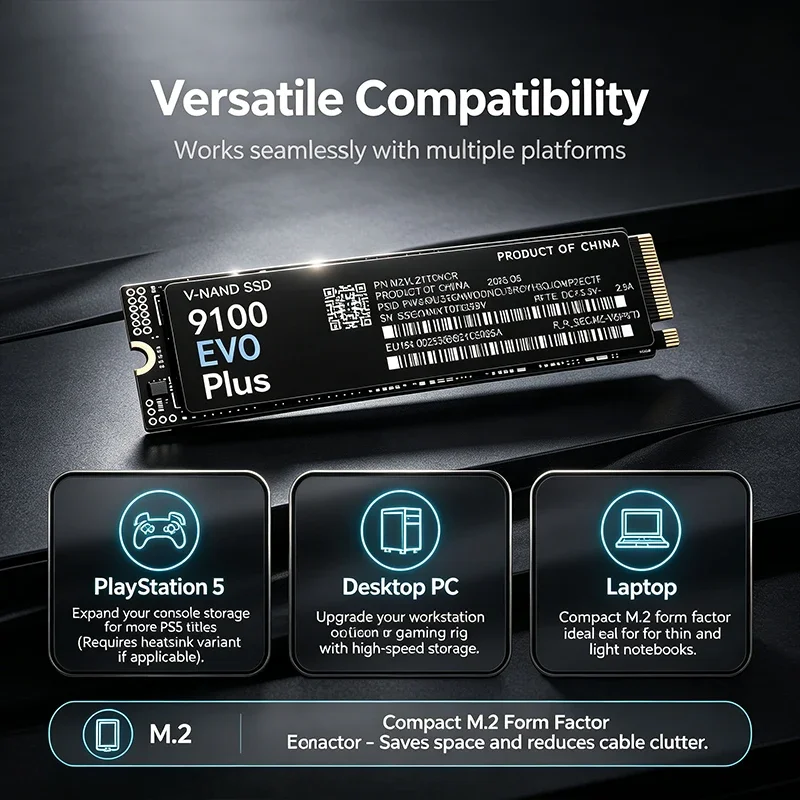 9100 EVO PLUS M.2 NVMe SSD: Oy - M.2 Nvme 4Tb Pcie 4.0 Ssd incelemesi ve fiyatı